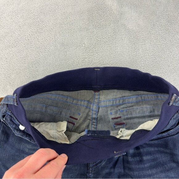 True Religion NWT Men's Size 33x33 Blue Denim Jeans Straight Leg w/Drawstrings - Picture 2 of 10